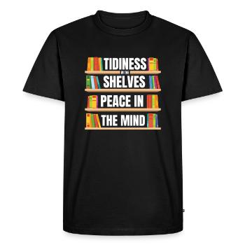 Library Assistant Librarian - Men's Premium Organic T-Shirt - black - Front - Nico (187cm)