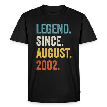 Legend Since August 2002 20e anniversaire - T-shirt Premium bio Homme - noir - Devant - Nico (187cm)