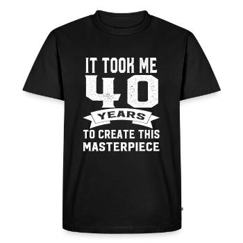 T-shirt drôle pour le cadeau de bâillon du 40e anniversaire - T-shirt Premium bio Homme - noir - Devant - Nico (187cm)