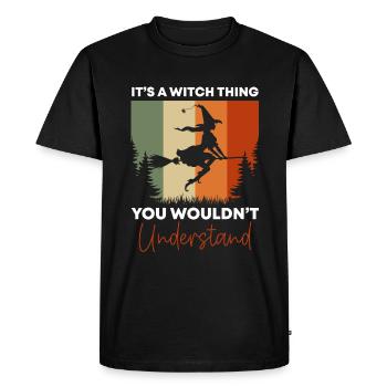 Witch Wicca Magic Walpurgis Night - Men's Premium Organic T-Shirt - black - Front - Nico (187cm)