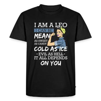 Zodiac Sign Astrology Constellation - Men's Premium Organic T-Shirt - black - Front - Nico (187cm)