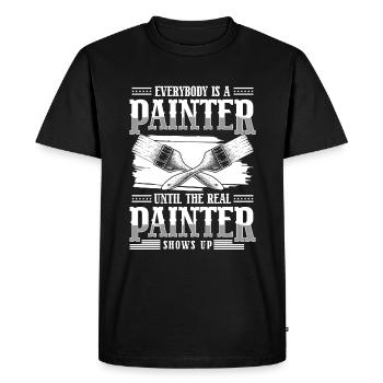 Profession de peintre Maître peintre Peintre - T-shirt Premium bio Homme - noir - Devant - Nico (187cm)