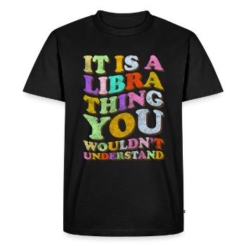 Zodiac sign Constellation October Star - Men's Premium Organic T-Shirt - black - Front - Nico (187cm)