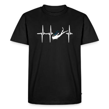 Heart Beat Diving - T-shirt Premium bio Homme - noir - Devant - Nico (187cm)
