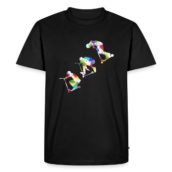 Scooter acrobatique - T-shirt Premium bio Homme - noir - Devant - Nico (187cm)