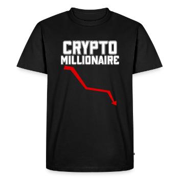 Crypto Millionaire Loading Shirt Funny Bitcoin Eth - Men's Premium Organic T-Shirt - black - Front - Nico (187cm)