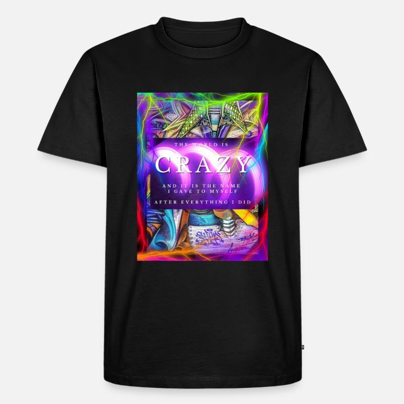 CRAZY Design - Männer Premium Bio T-Shirt - Schwarz