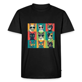 cats style - T-shirt Premium bio Homme - noir - Devant - Nico (187cm)
