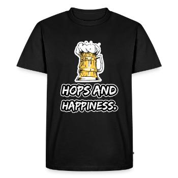 T-shirt à la bière - T-shirt Premium bio Homme - noir - Devant - Nico (187cm)