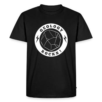 Géologie Rochers - T-shirt Premium bio Homme - noir - Devant - Nico (187cm)