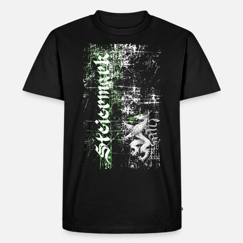 Retro Steiermark - Männer Premium Bio T-Shirt - Schwarz