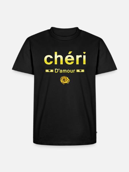 Chéri d'amour - T-shirt Premium bio Homme - noir