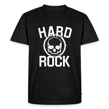 Hard Rock Skull Heavy Metal, Punk Gift Idea - Men's Premium Organic T-Shirt - black - Front - Nico (187cm)