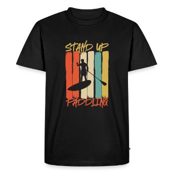 SUP - Stand up paddle - T-shirt Premium bio Homme - noir - Devant - Nico (187cm)