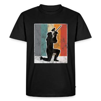 Paintball Retro Gotcha Paintballer Airsoft Softair - Men's Premium Organic T-Shirt - black - Front - Nico (187cm)