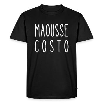 maousse costo - T-shirt Premium bio Homme - noir - Devant - Nico (187cm)