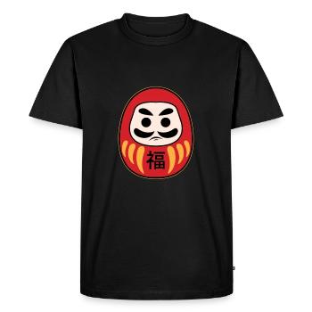 Daruma japonais - T-shirt Premium bio Homme - noir - Devant - Nico (187cm)