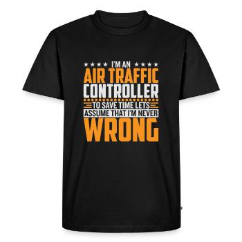 Airplane Airplane Model Airplane Flying - Men's Premium Organic T-Shirt - black - Front - Nico (187cm)