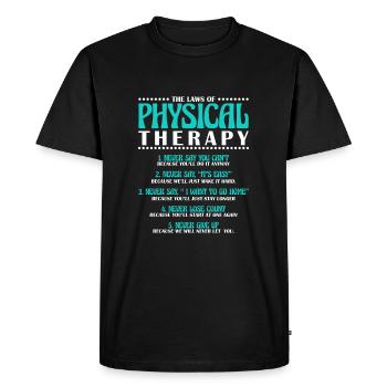 Physiothérapie Physiothérapie Physiothérapeute - T-shirt Premium bio Homme - noir - Devant - Nico (187cm)