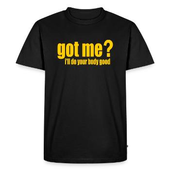 got me? i'll do your body good - Men's Premium Organic T-Shirt - black - Front - Nico (187cm)