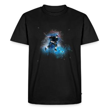 Joueur de hockey illustration Winter Sport Art - T-shirt Premium bio Homme - noir - Devant - Nico (187cm)