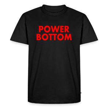 Power bottom - T-shirt Premium bio Homme - noir - Devant - Nico (187cm)