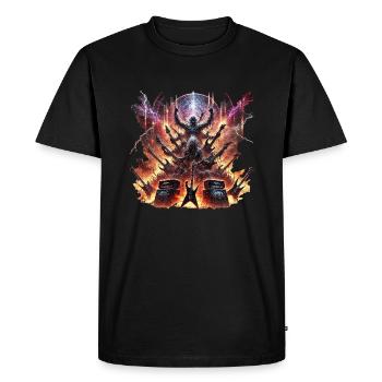Métal lourd - T-shirt Premium bio Homme - noir - Devant - Nico (187cm)