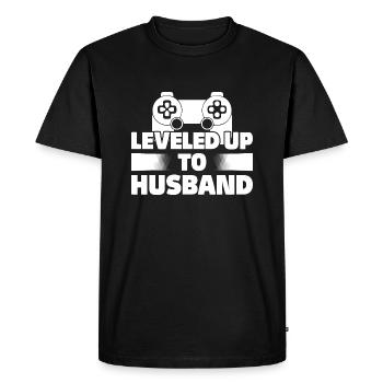 Leveled Up To Husband Est 2021 Gamer marié - T-shirt Premium bio Homme - noir - Devant - Nico (187cm)