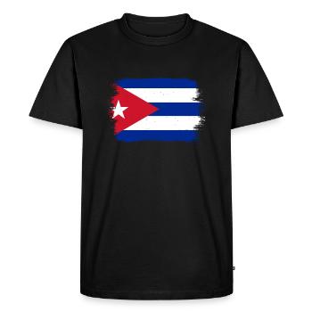 Cuba Flag Caribbean Holiday Cuba Travel Havana - Men's Premium Organic T-Shirt - black - Front - Nico (187cm)