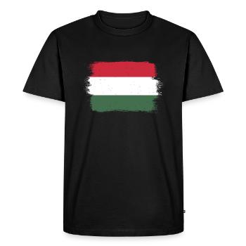 Hungary Flag Hungarian Flag Balaton Hungary - Men's Premium Organic T-Shirt - black - Front - Nico (187cm)