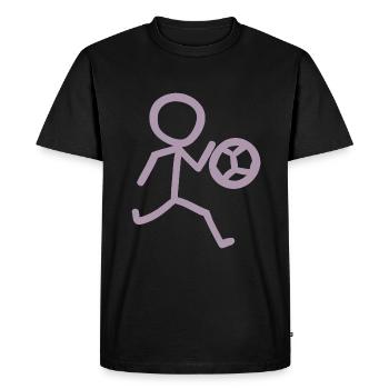 Footballer Minimalist - Men's Premium Organic T-Shirt - black - Front - Nico (187cm)