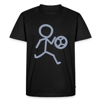 Footballer Minimalist - Men's Premium Organic T-Shirt - black - Front - Nico (187cm)