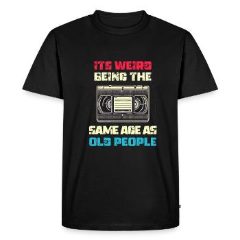 Millésime | Classique | Classique | Vieux - T-shirt Premium bio Homme - noir - Devant - Nico (187cm)