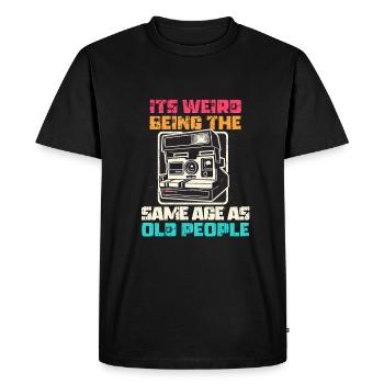 Millésime | Classique | Classique | Vieux - T-shirt Premium bio Homme - noir - Devant - Nico (187cm)