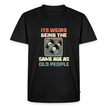 Millésime | Classique | Classique | Vieux - T-shirt Premium bio Homme - noir - Devant - Nico (187cm)
