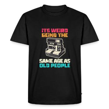 Millésime | Classique | Classique | Vieux - T-shirt Premium bio Homme - noir - Devant - Nico (187cm)