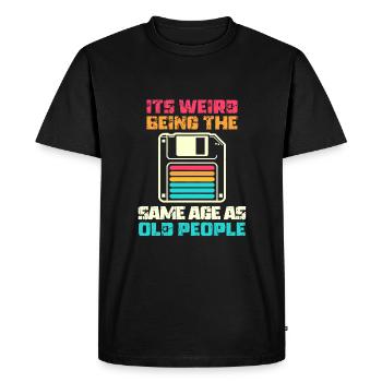 Millésime | Classique | Classique | Vieux - T-shirt Premium bio Homme - noir - Devant - Nico (187cm)