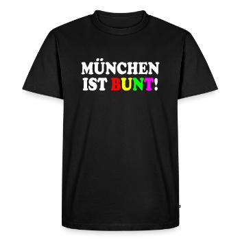 Munich is colorful - Men's Premium Organic T-Shirt - black - Front - Nico (187cm)