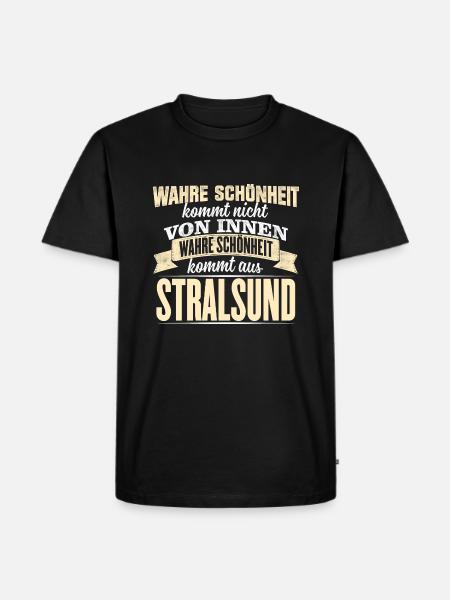 STRALSUND - Schönheit - Männer Premium Bio T-Shirt - Schwarz