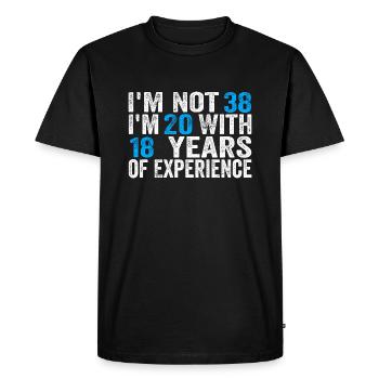 38 ans Anniversaire Drôle Idée d’anniversaire Humour 38 - T-shirt Premium bio Homme - noir - Devant - Nico (187cm)