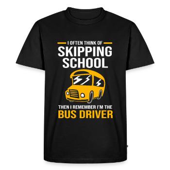 School Bus Driver Bus Driver School Bus - Men's Premium Organic T-Shirt - black - Front - Nico (187cm)