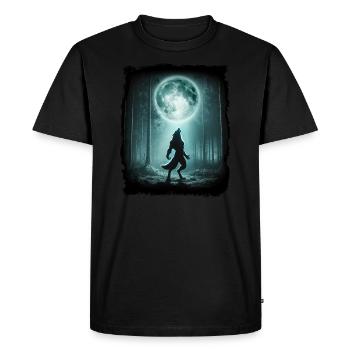 Werewolf - the call of the full moon - Men's Premium Organic T-Shirt - black - Front - Nico (187cm)