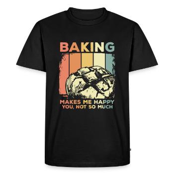 Baking bread baker - Men's Premium Organic T-Shirt - black - Front - Nico (187cm)