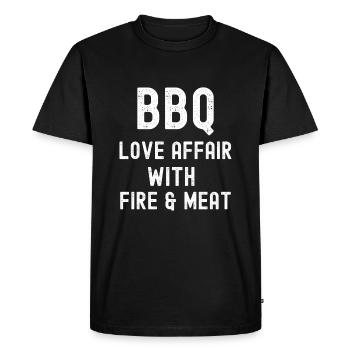 BBQ Lover Funny Quote Shirt - T-shirt Premium bio Homme - noir - Devant - Nico (187cm)