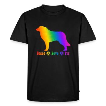 Bouvier des Pyrénées, entièrement personnalisable à volonté - T-shirt Premium bio Homme - noir - Devant - Nico (187cm)