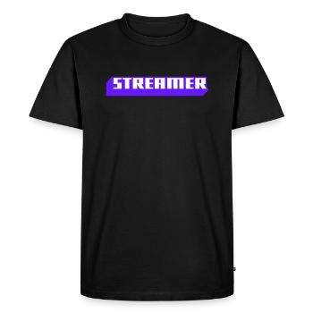 Banderole - T-shirt Premium bio Homme - noir - Devant - Nico (187cm)
