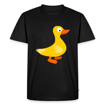 Canard creusé - T-shirt Premium bio Homme - noir - Devant - Nico (187cm)