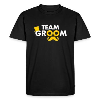Team groom - T-shirt Premium bio Homme - noir - Devant - Nico (187cm)