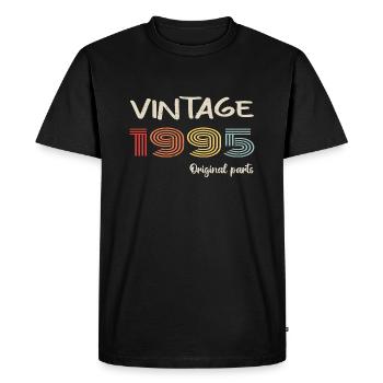 Millésime original 1995 | Cadeau d’anniversaire 1995 - T-shirt Premium bio Homme - noir - Devant - Nico (187cm)