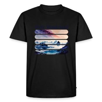 Arctic Wonderland Outdoor Mountains Wildlife - Men's Premium Organic T-Shirt - black - Front - Nico (187cm)